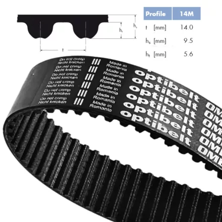 Fogasszíj 14M 1190 Z=85 Optibelt