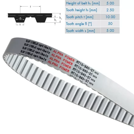 Fogasszíj AT5 375 Z=75 Optibelt