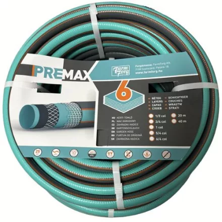 Locsolótömlő PREMAX 1/2" 20m 6 rétegű