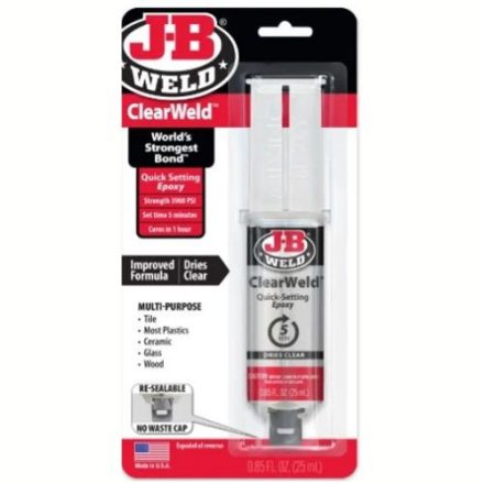 J-B Weld Clear Weld Epoxy 25 ml. 5 perc