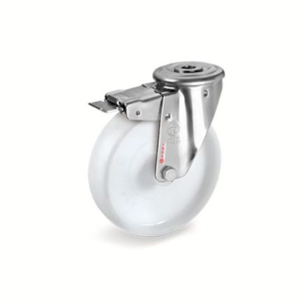 Poliamid hátfuratos-fékes kerék 80mm (68) AV
