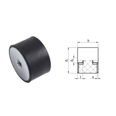 Rezgéscsillapító gumibak 10x18 3-as típus