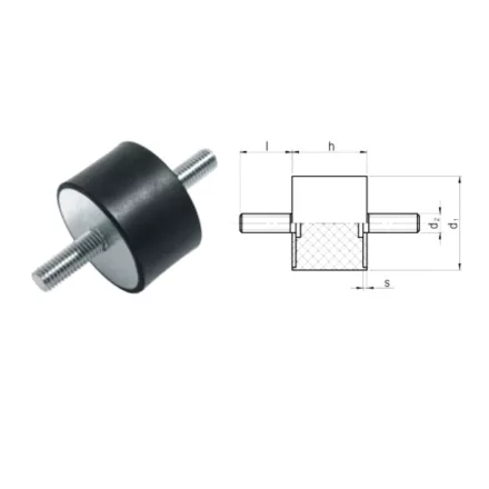 Rezgéscsillapító gumibak 10x10 1-es típus