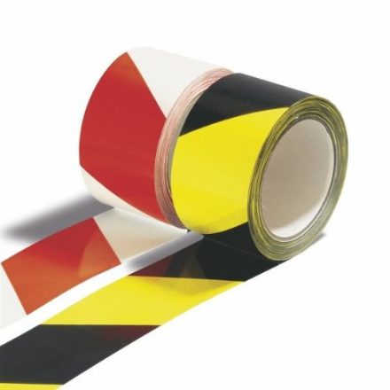 Kordonszalag 75mmx100m Piros/Fehér