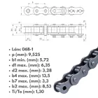 Folyóméteres görgőslánc 06B/1 IWIS-Elite