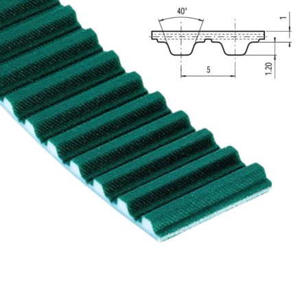 Poliuretán folyóméteres fogasszíj T5/50 PAZ-PAR/A
